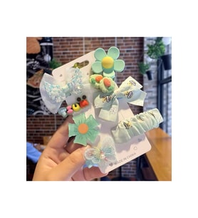 Kawai Kore Japon Y2k Kpop Çiçek Teddy Ayıcık Kelebek Kurdele Fiyonk Kız Çocuk Kadın Saç Toka Set