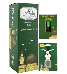 Mescidi Aksa Kokusu 400ml Sprey Ve Mescidi Aksa Kokusu 8 Ml Araba Kokusu Cam Şişe Ve Mescidi Aksa Alkolsüz Esans 3Ml
