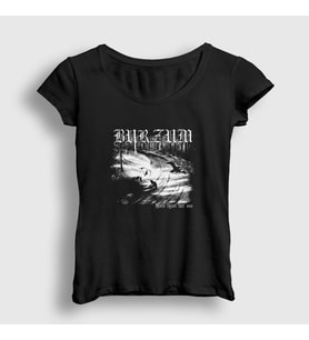 Presmono Kadın Siyah Lyset Burzum T-Shirt 23884tt