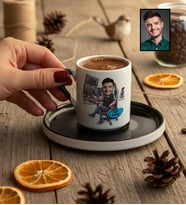 Kişiye Özel Karikatürlü Gamer Arkadaşa Hediye Türk Kahvesi Fincanı Doğum Günü Hediyesi