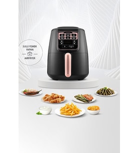 Air Pro Cook Xl 2 In 1 Konuşan Airfryer Rosegold (Kırmızı)