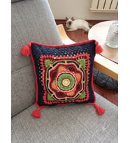 Mandala Kırlent (Lacivert)