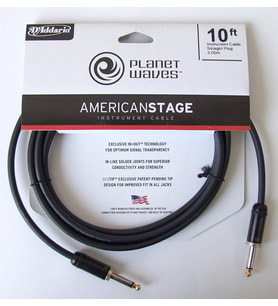 Planet Waves PWAMSG10 American Stage Inst Cable-10 (3 Metre)  Korozyona Dayanıklı - Saf Sinyal - Esnek