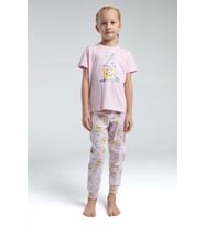 Toontoy Kız Çocuk Komple Baskılı Pijama Takım (Pembe)
