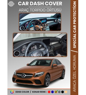 MERCEDES C-CLASS W205 (2014-2020) Torpido Örtüsü Premium Kalite Torpido Koruma Özel Kesim UV Koruma