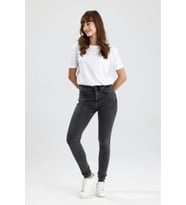 #SkinnyFitJean Siyah Denim Skinny Fit Kesim Mira12 Rahat Kadın Jean Pantolon