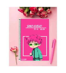 Saiki Kusuo Anime Defter 1 Adet Özel Tasarım A4 Boyutu 21*29 Cm Telli Çizgili Defter