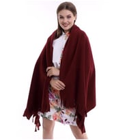 Forum Kadın Polar Şal -100- - 100 - Antrasit - Standart (Bordo)