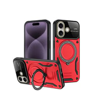 iPhone 16 Kılıf Joy Lens Standlı Kapak - Kırmızı