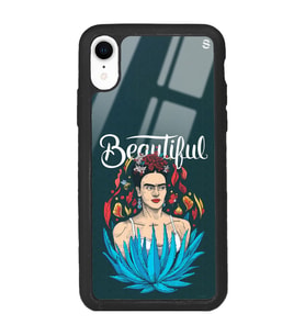 iPhone XR Beautiful Frida Kahlo Tasarımlı Glossy Telefon Kılıfı