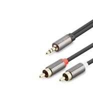 3.5 Mm To 2Rca Kablo 2Lıne Gold 3M Siyah HDX1068