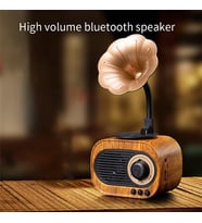 B5 Nostaljik Mini Gramofon Bluetooth/usb/sd Speaker B5T (Ahşap)
