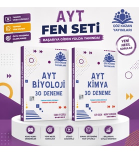 Çöz Kazan AYT Kimya ve Biyoloji Deneme Seti 2 Kitap