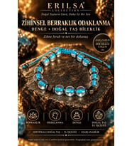 Sertifikalı Zihinsel Berraklık Odaklanma Ferahlık Denge Doğal Taş Bileklik Açık Mavi Termal Kuvars