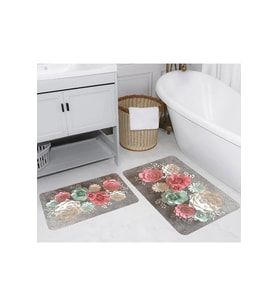 Eliana Home Baskılı 2'li Banyo Paspas Takımı RVG5233