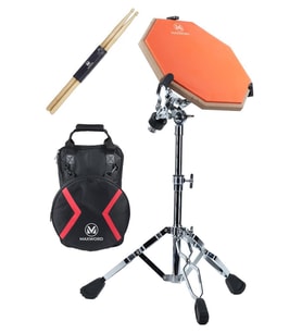 Maxword DD-239OR Pro Bateri Davul Çalışma Pedi Seti Drum Practice Pad Full Set