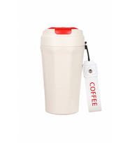 Komple 304 L Çelik Beyaz  410 ml Kahve El Termos Mug cin398by