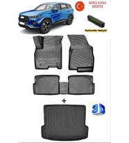 Rizline Chery Tiggo 7 Pro 2020-2025 Yılları Arası Uyumlu 3D Havuzlu Paspas ve Bagaj Havuzu Seti ASMA KOKU VE NUMARATÖR HEDİYELİ