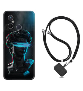 Xiaomi Redmi 12C Kılıf Silikon Boyun Askılı İpli Desenli Silikon Alone 1668