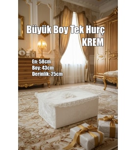 Çeyizlik Büyük Tek Hurç Çiçekli, Kadife Tek Hurç Çeyizlik Dantelli Hurç, Büyük Boy Hurç