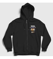 Presmono Unisex Siyah Cover Film 2001 A Space Odyssey Fermuarlı Kapüşonlu Sweatshirt 241650tt