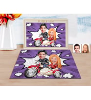BK Gift Kişiye Özel Sevgililer Karikatürlü 1000 Parça Profesyonel Puzzle-12