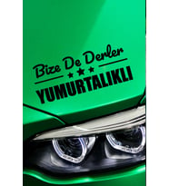 Adana Yumurtalık Siyah Araç Sticker  Adana Bize De Derler  Yumurtalıklı 40x15 cm Oto Sticker
