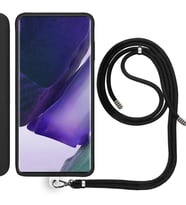 Samsung Galaxy Note 20 Ultra (N985F) İp Askılı Silikon Kılıf Siyah