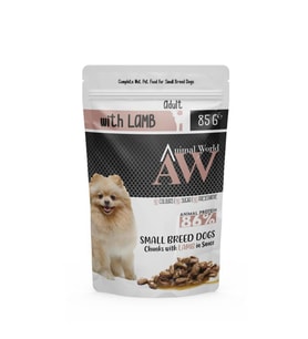 Animal World Kuzu Etli Küçük Irk Yetişkin Köpek Konservesi 85 Gr