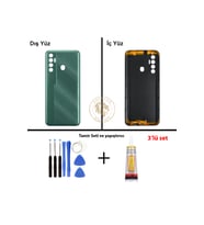 Tecno Spark 7 Pro Ladin Yeşili Uyumlu Arka Kapak + Yapıştırıcı ve Vida Seti