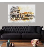 Miyrem Exclusive Serie"  Roma Kolezyum (Colosseum) Kanvas Tablo