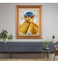 Altın Paspartulu Çerçeveli Tablo CV1305 (Gold)