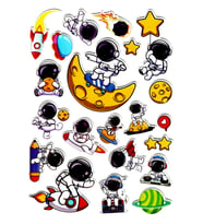 Sticker Kabartmalı Stiker Defter Planlayıcı Etiket (YQA012)-20x14cm - Moon Astranot