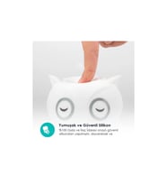 Renkli Silikon Led Gece Lambası, Yumuşak ve Güzel Işıklandırma (Krem)
