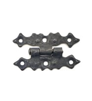 Antika Tarz Dekoratif Pirinç Yıldız Menteşe - 63x36 Mm, Oksit