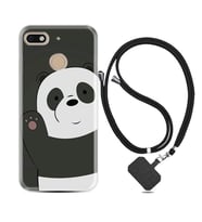 General Mobile GM8 Go GM9 GM20 Pro Plus Kılıf Boyun Askılı Silikon Hello Panda 1709