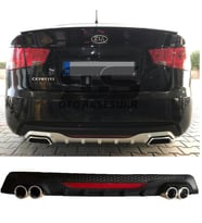 Kia Cerato Difüzör Arka Tampon Eki 4 Egzoz Çıkışlı Siyah Reflektörlü
