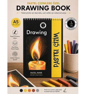 DreamArt Galery A5 Pastel Çizim Defteri 230 gr Velur (Velour) Ivory Kağıt 24 Yaprak Üstten Spiralli