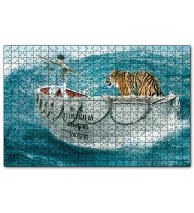 Cakapuzzle Pi'nin Yaşamı Sandal ve Dev Dalgalar  Puzzle Yapboz MDF (Ahşap) (120 Parça)