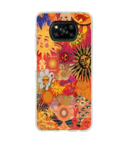 Poco X3 Pro Uyumlu Vintage Kolaj Desenli Şeffaf Telefon Kılıfı