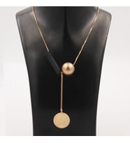 Kadın Kolye Tasarım Kolye Bujiteri Hediyelik Kolye (Gold)