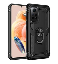 Microsonic Xiaomi Redmi Note 12 Pro 4G Kılıf Military Ring Holder Siyah (Siyah)