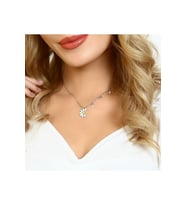 Papatya Seviyor Sevmiyor Kolye - 925 Ayar Gümüş Kolye