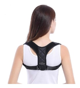 Unisex Standart Beden Dik Duruş Korsesi (Siyah)