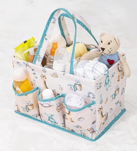 Baby Kullanımı Kolay Desenli Taşınabilir Bakım Çantası (Yeşil)
