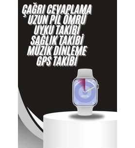 Akıllı Saat Gümüş Kasa Hediyeli Çok Fonksiyonlu İkili Set