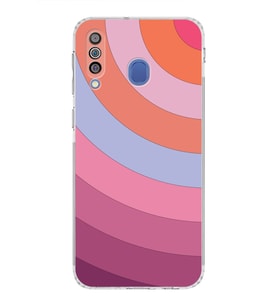 Samsung Galaxy M30  Kamera Korumalı Kapak Renk Cümbüşü Tasarımlı  Şeffaf  Kılıf