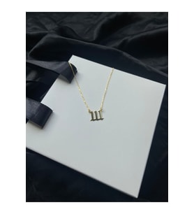 14k Altın Kaplama Melek Sayıları 111 Gümüş Kolye
