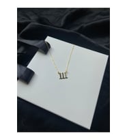14k Altın Kaplama Melek Sayıları 111 Gümüş Kolye