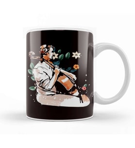 Cello Player Musical Instrument Cellist Musician Orchestra Kupa Bardak Porselen
